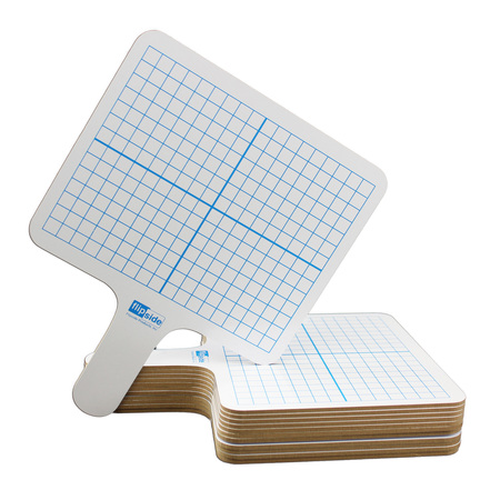 FLIPSIDE Two-Sided (3/8in Graph/Blank) Dry Erase Graphing Paddles, PK12 18124